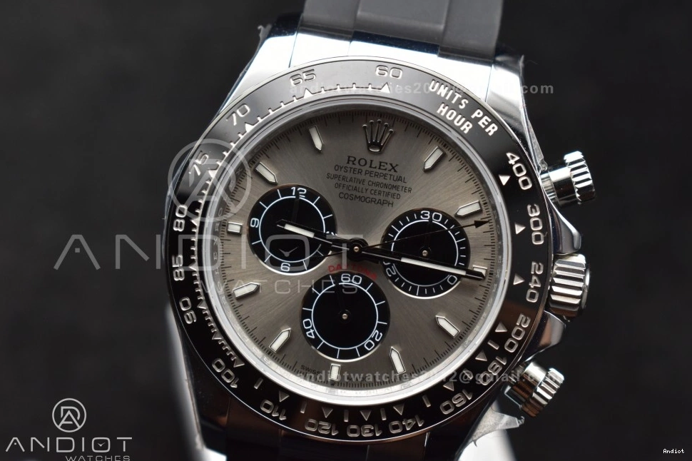 Best Daytona HighPerformance on V6 1:1 Dial SH4131 (Weighted) 811 Strap QF Gray Edition Oysterflex Black 126519 0815